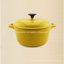 2.5L Round Enamel Cast Iron Cookware Dia 20cm